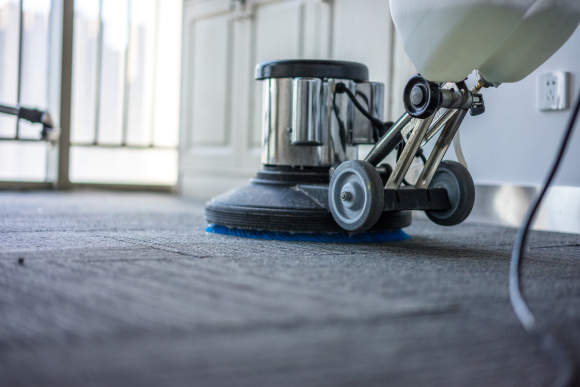 Commercial carpet cleaning in a Massachusetts business
