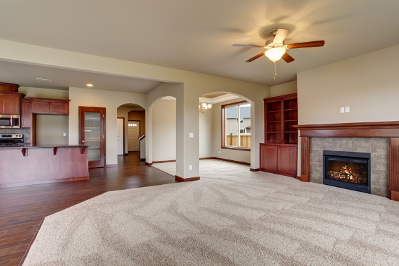MC Cleaning Service performing professional carpet cleaning in a Massachusetts home