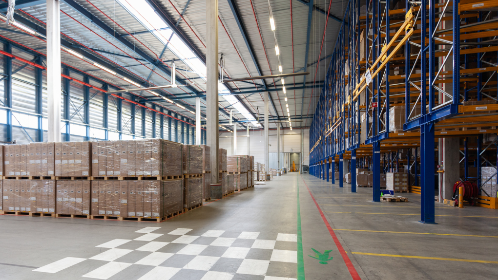 Clean warehouse floor maintained by MC Cleaning Service in Massachusetts